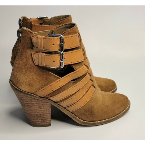 DV DOLCE VITO CAITLYNN COGNAC SUEDE ANKLE BOOTS SIZE 6 IN ORIGINAL BOX - Picture 2 of 8